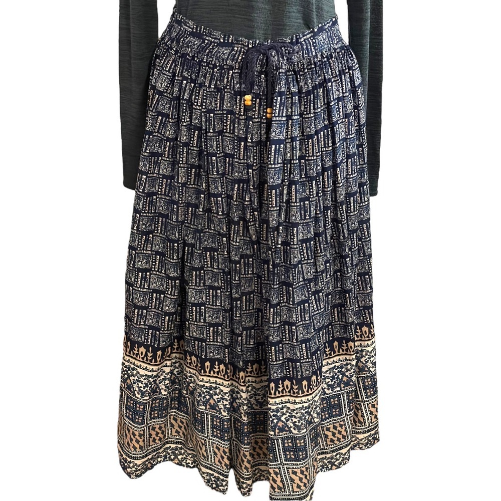 Vintage Worthington Hunt Club Vintage Boho Broomstick Skirt Medium